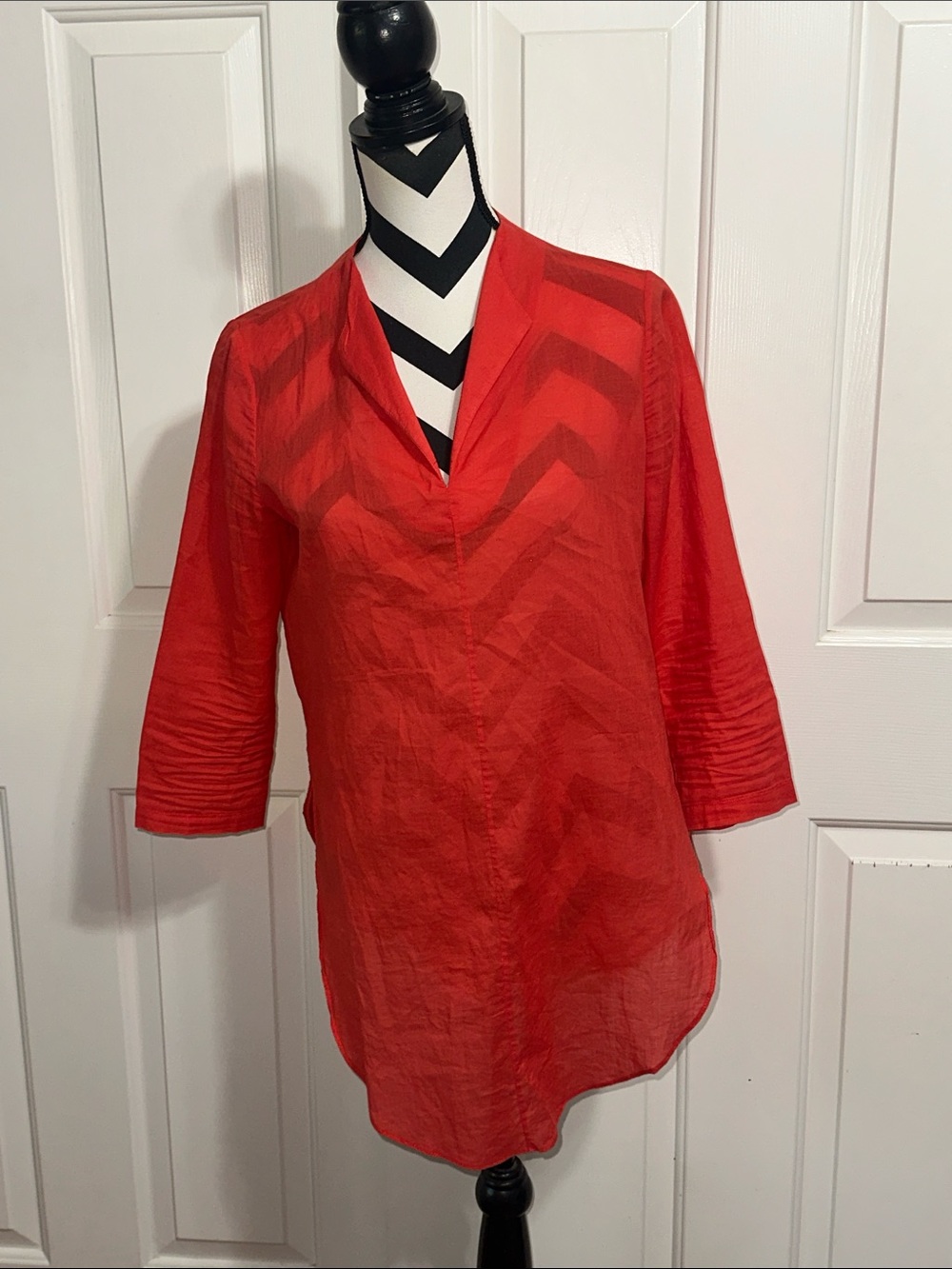 Harvey Faircloth Red Tunic Top